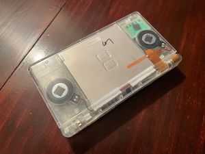 A top view of a clear DS Lite